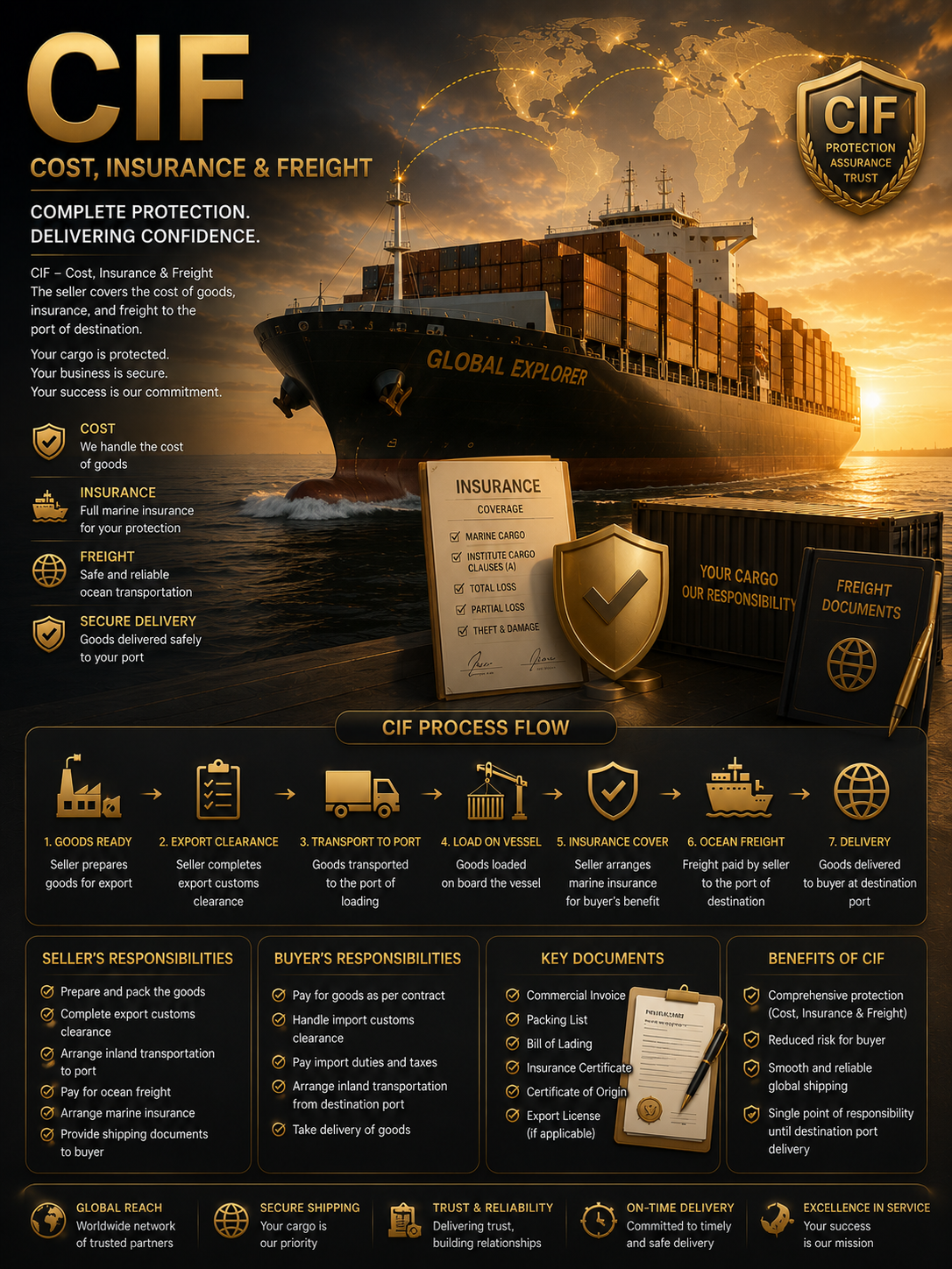CIF - Cost, Insurance & Freight